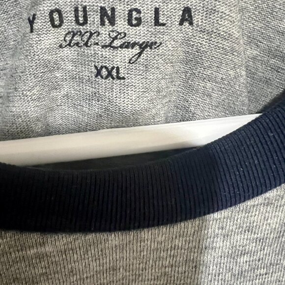YoungLA 4007 - Rambo Cut-Offs (XXL/Heather Grey Navy) - Picture 6 of 6